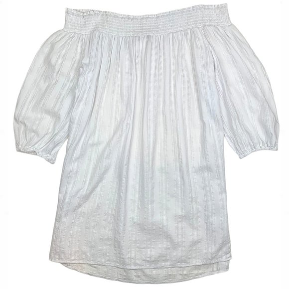 Ralph Lauren Smocked Off-The-Shoulder Cover-Up - Picture 9 of 14